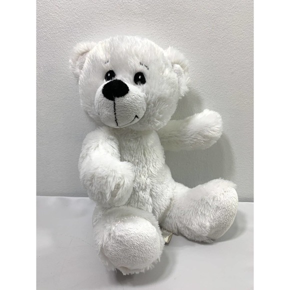 2011 Progressive Plush White Teddy Bear Stuffed Animal Toy 12" Soft - Picture 10 of 10